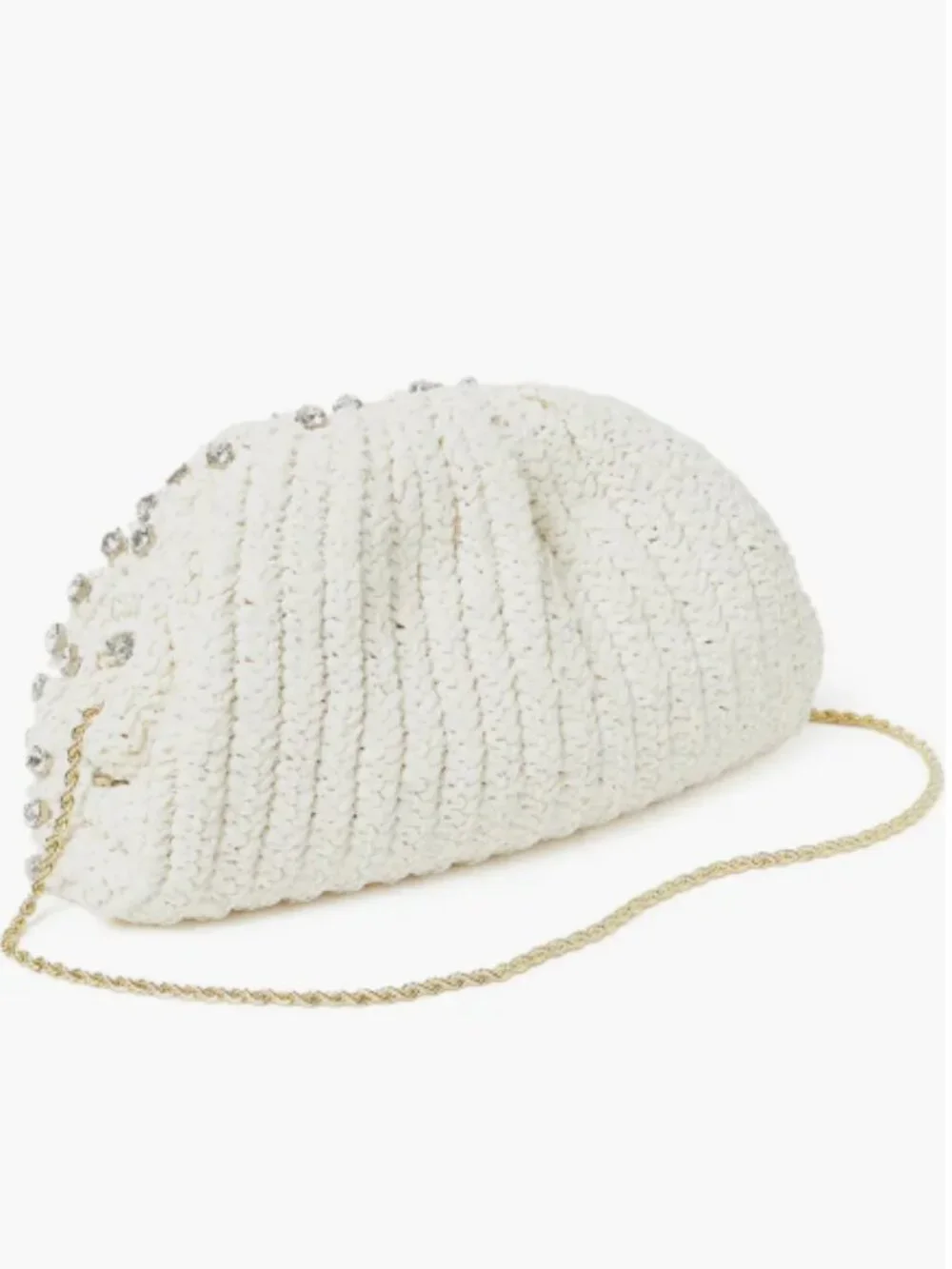 Bailey Crystal Embellished Raffia Bag